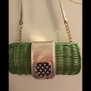 Adorable, unique Lilly Pulitzer rattan purse!